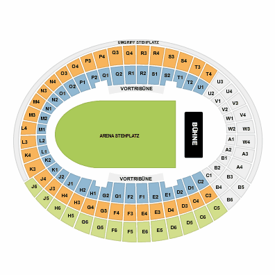 Direction Ticketmaster on Arena Stehplatz 1 2 3 4 5 6