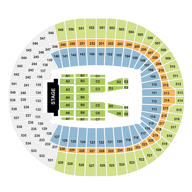 Wembley Stadium Seat Map